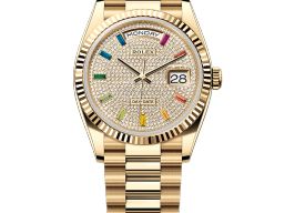 Rolex Day-Date 36 128238 (2025) - Diamant wijzerplaat 36mm Geelgoud