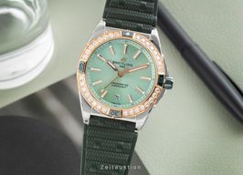 Breitling Chronomat 38 U17356531L1S1 (Unknown (random serial)) - Pink dial 38 mm Gold/Steel case