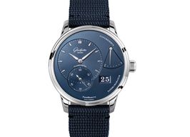 Glashütte Original PanoReserve 1-65-01-26-12-64 (2023) - Blauw wijzerplaat 40mm Staal