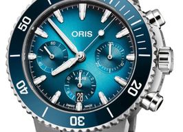Oris Aquis Chronograph 01 771 7793 4155-07 8 23 01PEB (2025) - Blauw wijzerplaat 44mm Staal