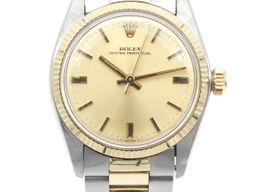 Rolex Oyster Perpetual 6751 (1978) - Goud wijzerplaat 31mm Goud/Staal