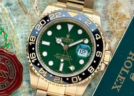 Rolex GMT-Master II 116718LN (2009) - Green dial 40 mm Yellow Gold case