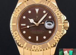 Rolex Yacht-Master 40 16628 (2000) - Bruin wijzerplaat 40mm Geelgoud