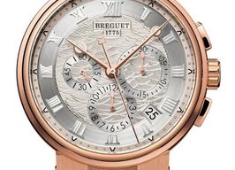 Breguet Marine 5527BR/12/5WV (2026) - Zilver wijzerplaat 42mm Roségoud
