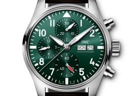 IWC Pilot Chronograph IW388103 (2023) - Groen wijzerplaat 41mm Staal