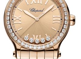 Chopard Happy Sport 275378-5009 (2025) - Gold dial 33 mm Rose Gold case