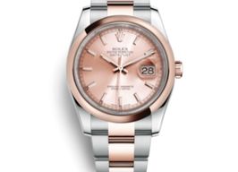 Rolex Datejust 36 116201 (2013) - Pink dial 36 mm Gold/Steel case