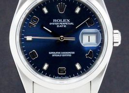Rolex Oyster Perpetual Date 15200 (2000) - Blauw wijzerplaat 34mm Staal