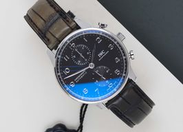IWC Portuguese Chronograph IW371609 (2020) - Zwart wijzerplaat 41mm Staal