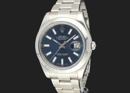 Rolex Datejust II 116300 (2016) - Blue dial 41 mm Steel case