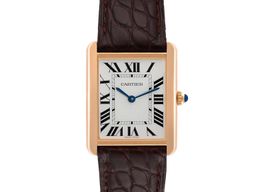 Cartier Tank Solo W5200025 (2016) - Zilver wijzerplaat 35mm Roségoud