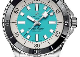 Breitling Superocean 44 A17376211L2A1 (2024) - Turquoise wijzerplaat 44mm Staal