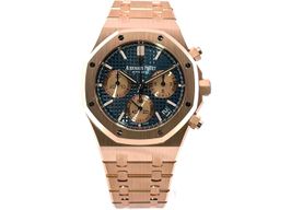 Audemars Piguet Royal Oak Chronograph 26239OR.OO.1220OR.01 (2021) - Blauw wijzerplaat 41mm Roségoud