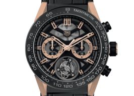 TAG Heuer Carrera Heuer-02T CAR5A5U.FC6377 (2024) - Transparant wijzerplaat 45mm Titanium