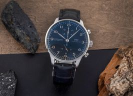 IWC Portuguese Chronograph IW371447 (Unknown (random serial)) - Black dial 41 mm Steel case