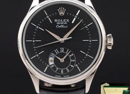 Rolex Cellini Dual Time 50529 (2014) - Zwart wijzerplaat 39mm Witgoud