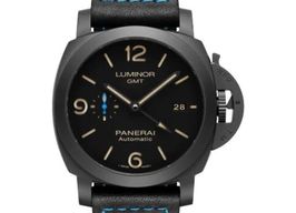 Panerai Luminor 1950 3 Days GMT Automatic PAM01441 (2024) - Zwart wijzerplaat 44mm Keramiek