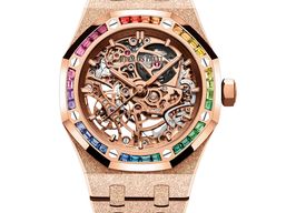 Audemars Piguet Royal Oak Double Balance Wheel Openworked 15468OR.YG.1259OR.01 (2025) - Transparent dial 37 mm Rose Gold case
