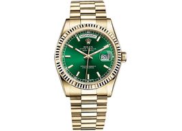 Rolex Day-Date 36 118238 (2014) - Green dial 36 mm Yellow Gold case