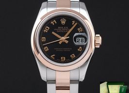 Rolex Lady-Datejust 179161 (2006) - Black dial 26 mm Gold/Steel case