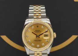 Rolex Datejust 36 116233 (2014) - Goud wijzerplaat 36mm Goud/Staal