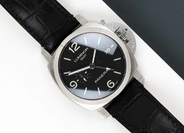 Panerai Luminor 1950 3 Days GMT Automatic PAM00320 (2013) - Zwart wijzerplaat 44mm Staal