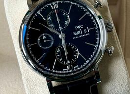 IWC Portofino Chronograph IW391008 (2018) - Zwart wijzerplaat 42mm Staal