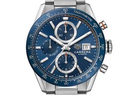 TAG Heuer Carrera Calibre 16 CBM2112.BA0651 (2024) - Blauw wijzerplaat 41mm Staal