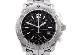 TAG Heuer Link Quartz CT1111 (2000) - Black dial Steel case