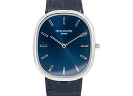 Patek Philippe Golden Ellipse 5738P-001 (2022) - Blue dial 35 mm Platinum case