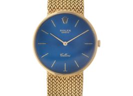 Rolex Cellini 4000 (1973) - Blue dial 31 mm Yellow Gold case