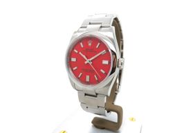 Rolex Oyster Perpetual 36 126000 (2020) - Rood wijzerplaat 36mm Staal