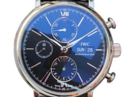 IWC Portofino Chronograph IW391029 (2024) - Zwart wijzerplaat 42mm Staal