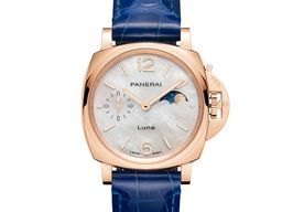 Panerai Luminor Due Luna PAM01181 (2025) - Wit wijzerplaat 38mm Roodgoud