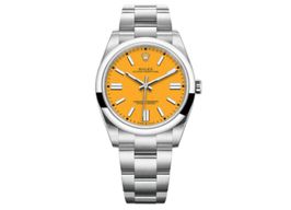 Rolex Oyster Perpetual 41 124300 (2021) - Yellow dial 41 mm Steel case