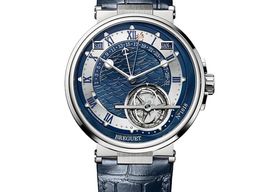 Breguet Marine 5887PT/Y2/9WV (2023) - Blauw wijzerplaat Onbekend Platina