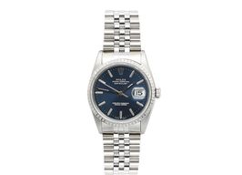 Rolex Datejust 36 16220 (Onbekend (willekeurig serienummer)) - Blauw wijzerplaat 36mm Staal
