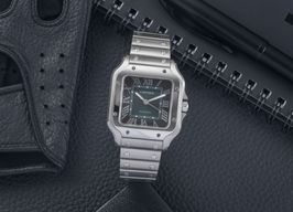 Cartier Santos WSSA0061 (Unknown (random serial)) - Green dial 35 mm Steel case