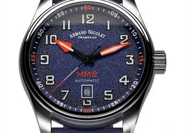 Armand Nicolet MM2 A640P-BN-P0640BO8 (2024) - Blue dial 43 mm Steel case