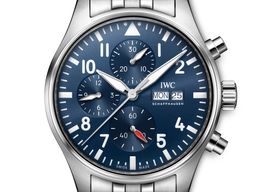 IWC Pilot Chronograph IW378004 (2023) - Blauw wijzerplaat 43mm Staal