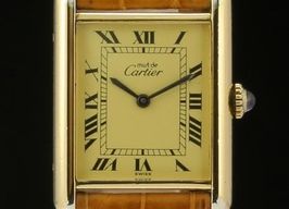 Cartier Tank Vermeil 590005 (1990) - White dial 23 mm Silver case