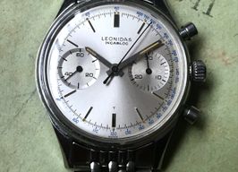 Leonidas Chronograph 3467 (1964) - Zilver wijzerplaat 36mm Staal