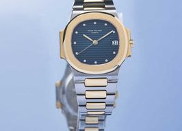 Patek Philippe Nautilus 3800/1 (1985) - Blauw wijzerplaat 39mm Goud/Staal