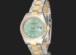 Rolex Lady-Datejust 279173 (2021) - Green dial 28 mm Gold/Steel case