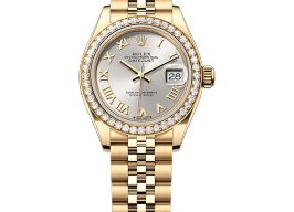 Rolex Lady-Datejust 279138RBR (2025) - Zilver wijzerplaat 28mm Geelgoud