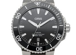 Oris Aquis Titanium Date 01 733 7730 7153-07 8 24 15PEB (2023) - Grijs wijzerplaat 44mm Titanium