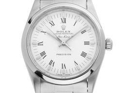Rolex Air-King 14000 (1990) - Wit wijzerplaat 34mm Staal