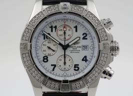 Breitling Super Avenger A13370 (2012) - White dial 48 mm Steel case