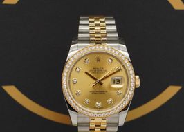 Rolex Datejust 36 116243 (2016) - Goud wijzerplaat 36mm Goud/Staal