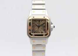 Cartier Santos Galbée 2423 (2006) - White dial 35 mm Gold/Steel case